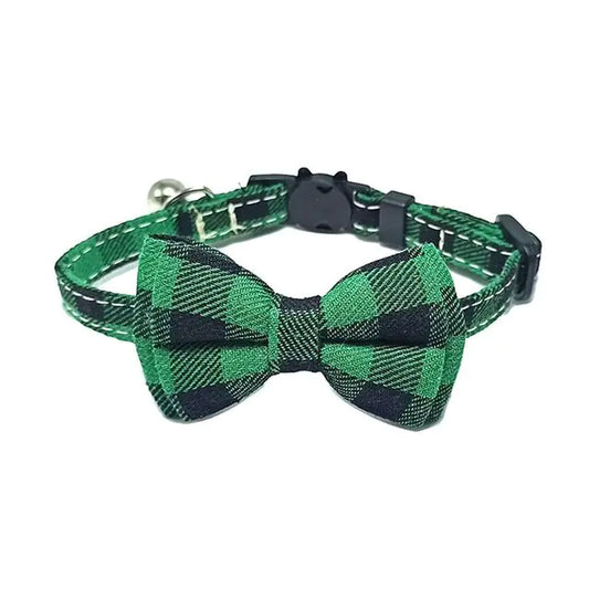 Plaid Bow Tie Breakaway Cat Collar