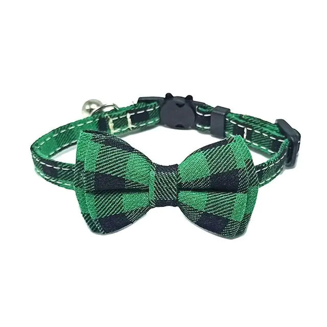 Plaid Bow Tie Breakaway Cat Collar
