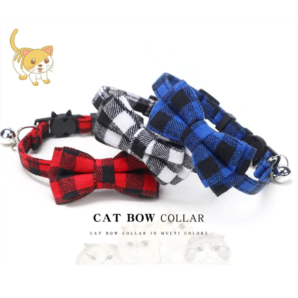 Plaid Bow Tie Breakaway Cat Collar