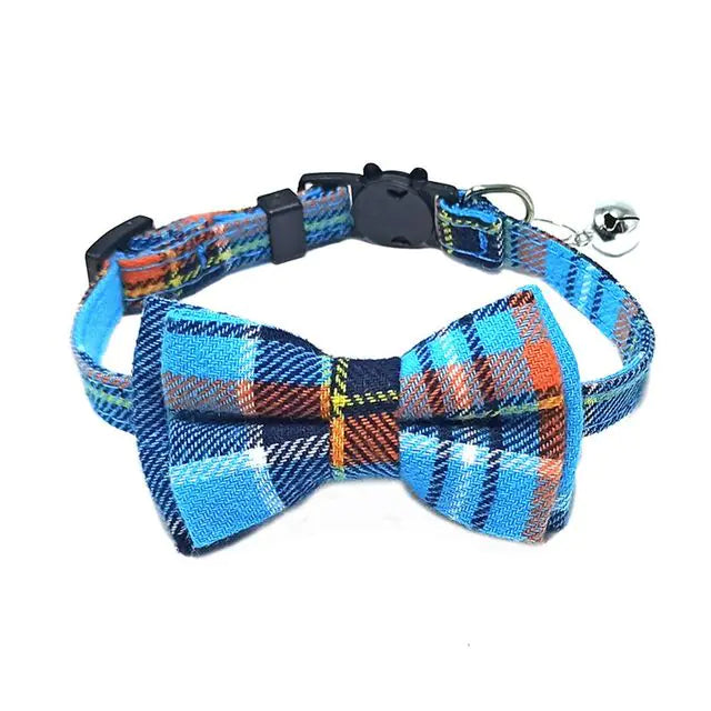 Plaid Bow Tie Breakaway Cat Collar