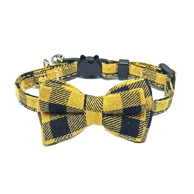 Plaid Bow Tie Breakaway Cat Collar