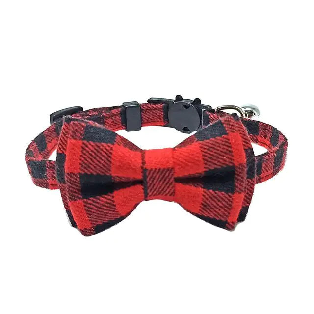 Plaid Bow Tie Breakaway Cat Collar