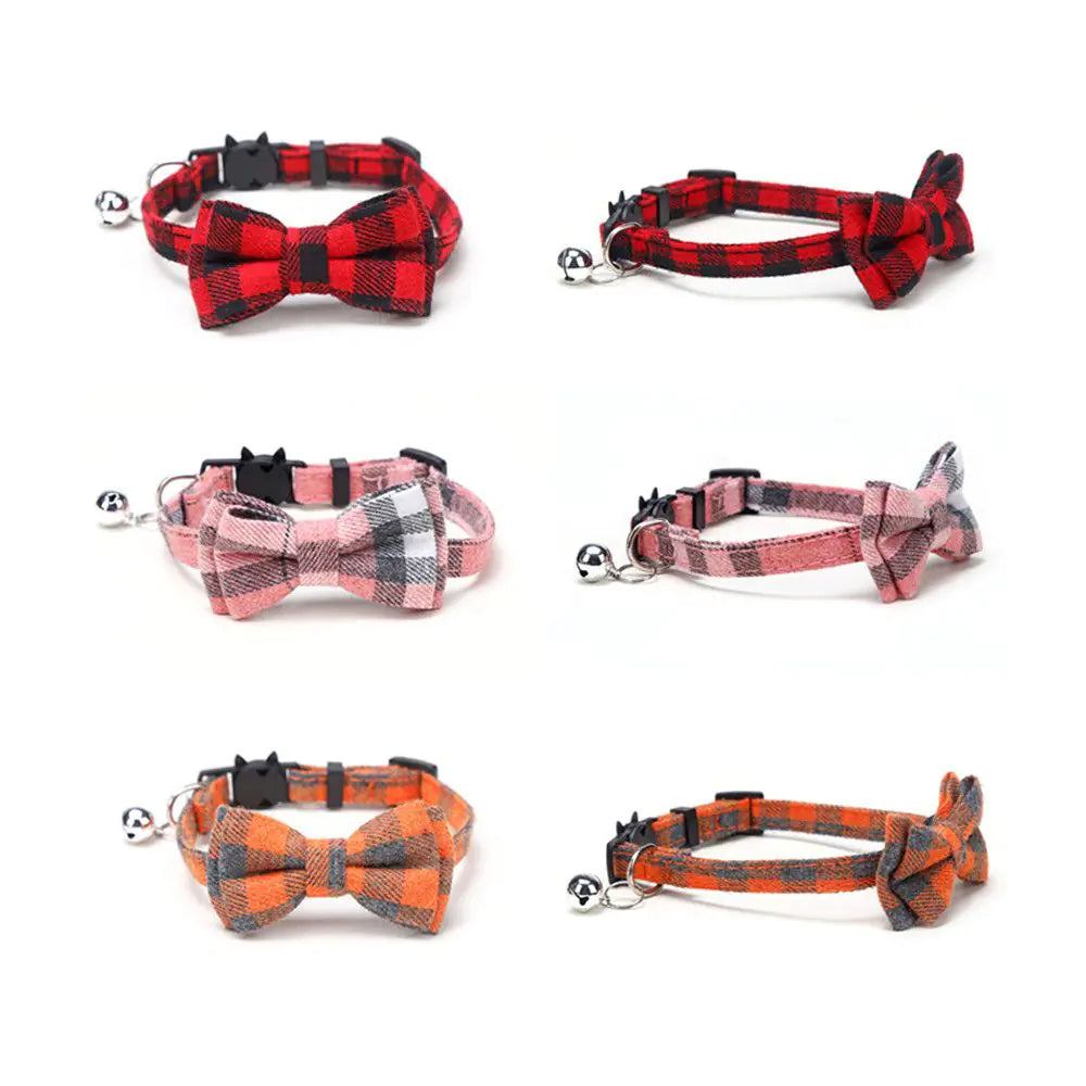Plaid Bow Tie Breakaway Cat Collar