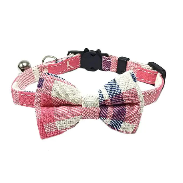 Plaid Bow Tie Breakaway Cat Collar